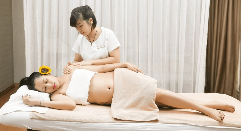 bà bầu Massage, ngâm mình và trị liệu spa