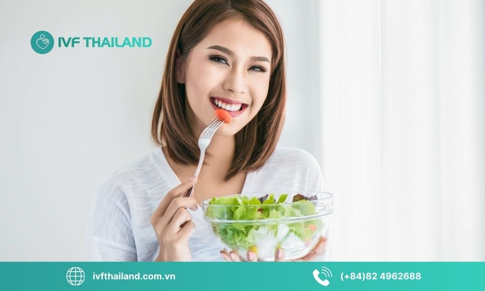 Chế độ ăn tối ưu cho người chuẩn bị trữ đông trứng